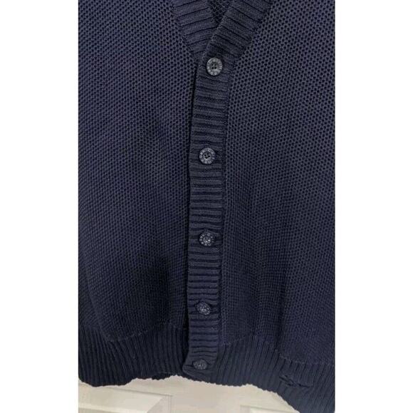 Reebok Men's Golf Sweater Vest With Buttons Navy Blue Comfy‎ Classy Party wear - Picture 5 of 5